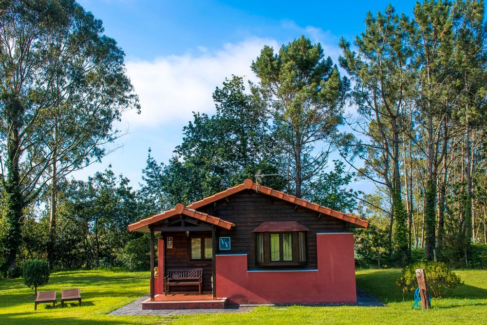 Vivienda vacacional cabaña de madera en Oviñana, Cudillero.
