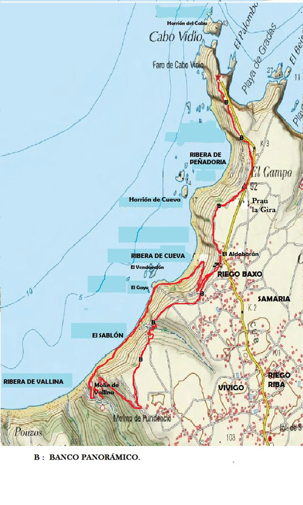 Ruta banco cabo vidio