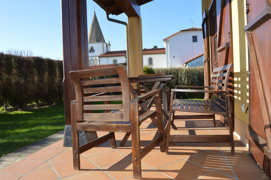 Terraza Vivienda vacacional en Oviñana CudilleroHuerta de la Capilla