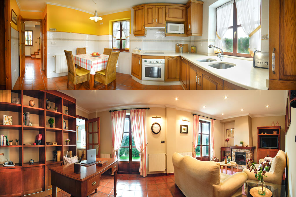 Cocina comedor Vivienda vacacional en Oviñana CudilleroHuerta de la Capilla