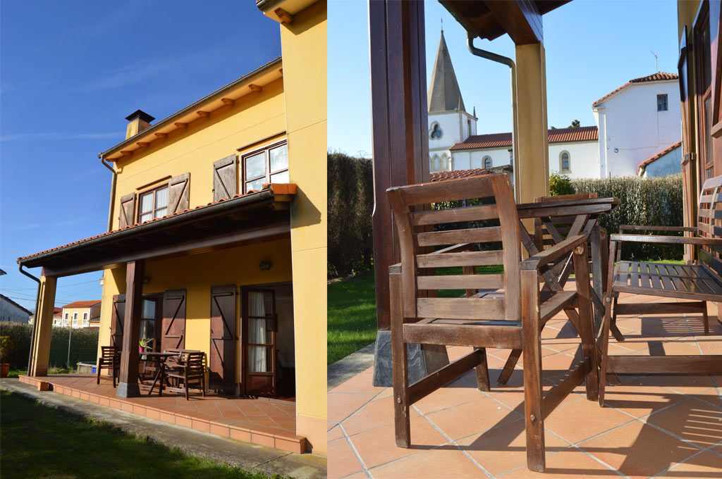 Terra exterior Vivienda vacacional en Oviñana CudilleroHuerta de la Capilla